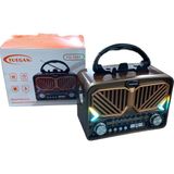 Kenko Eskitme Nostaljik Görünümlü Radyo El Fenerli | Bluetooth Usb Mp3 Çalar Retro Müzik Kutusu Fm Tf Kart - Açık Kahverengi