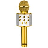 Kenko Karaoke Mikrofon Gold Altın Renk Bluetooth Hoparlör Hafıza Kartı Usb Aux Giriş Destekli Hadi Söyle