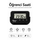 Kenko KK-613D Dijital Saat, Kronometre ve Alarm Fonksiyonlu, Siyah, ABS Plastik, Araç İçi ve Masaüstü Kullanım, Pomodoro Timer, LCD Ekranlı