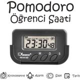 Kenko Pilli Kronometre ve Alarmlı Mini Digital Masa Saati Hafif Tasarım Özellikli