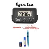 Kenko Pomodoro Öğrenci Saati Kronometreli Ders Çalışma Saati -faber Castell Versatil Uçlu Kalem Seti Mavi