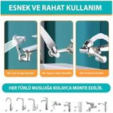 Kenly 1080 Derece Dönebilen Evrensel 2 Modlu Robotik Kol Mutfak Banyo Musluk Başlığı