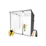 Kenly 80x80 cm Ürün Fotoğraf Çekim Çadırı, LED Işıklı, Katlanabilir Işık Kutusu, Beyaz Arka Planlı Stüdyo Seti