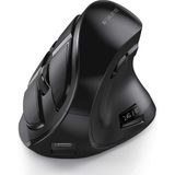 Kenly Bluetooth+2.4g Kablosuz Dikey Ergonomik Şarj Edilebilir Sessiz Mouse - Siyah