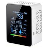 Kenly Dijital 5İn1 Hava Kalite Ölçüm Cihazı Co2 Tvoc Hcho Nem Sıcaklık Ölçer Şarjlı