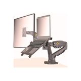 KENLY North Bayou NB F160+FP Gazlı Çift Kol Monitör ve Laptop Standı 17-30 İnç Monitör & 10-17 İnç Dizüstü Bilgisayar Uyumlu VESA Masa Tutucu