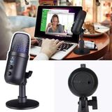 Kenly Profesyonel RGB Oyuncu Mikrofonu Kardioid – Podcast, Yayın ve Stüdyo Kayıt İçin Kablolu USB Mikrofon - Siyah