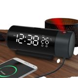 Kenly Projeksiyonlu Dijital LED Çalar Saat – Silindir Tasarım, USB Şarjlı, Sıcaklık Göstergeli, Çift Alarm, Gece Yansıtmalı Masa Saati