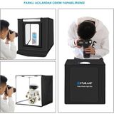 Kenly Puluz Pro 40x40 cm Fotoğraf Çekim Çadırı, 2x32 LED Işıklı Profesyonel Ürün Fotoğraf Stüdyosu