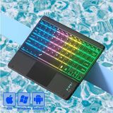 Kenly RGB Işıklı Bluetooth Touchpad Klavye 7 Renk – Ultra İnce, Sessiz, Şarjlı, İngilizce Q - Renkli