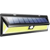 Kenly Solar 180 LED Güneş Enerjili Duvar Lambası – Kumandalı, Hareket Sensörlü, 3 Modlu, Su Geçirmez Dış Mekan Aydınlatma