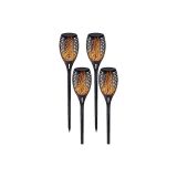 Kenly Solar Alev LED Bahçe Aydınlatma Lambası 4 Adet, Güneş Enerjili Dış Mekan Peyzaj Işığı, IP65 Su Geçirmez, Gerçekçi Meşale Efekti, Bahçe Yolu Teras Balkon Dekorasyonu