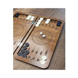 Kenpool Mini Seyahat Araç Taşınabiir Cep Yılbaşı Hediye Tavla Seti 24 X 12 Cm