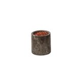 Kenpool Roza Mermer Baharatlık 8x8 cm Mermer Tuzluk Masaüstü Baharatlık Kahverengi