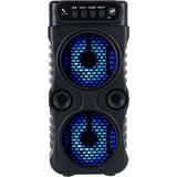 Kens Teknoloji Bluetooth Hoparlör Parti Hoparlörü Kablosuz Speaker Ledli Ses Bombası USB Sd Kart Girişli - Siyah