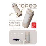 Kensa 10.000 mAh LED Kamp Lambalı Powerbank – Taşınabilir Aydınlatma ve Hızlı Şarj Destekli