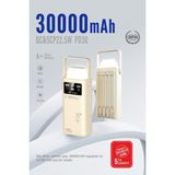 Kensa 30.000 Mah Outdoor LED Işıklı Hızlı Şarj Powerbank – Usb-C & Çoklu Cihaz Desteği - Krem
