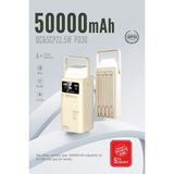 Kensa 50.000 Mah Outdoor LED Işıklı Hızlı Şarj Powerbank – Usb-C & Çoklu Cihaz Desteği - Krem