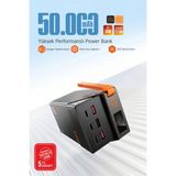 Kensa 50000MAH Powerbank 30 Pd 22.5 Qc/scp Hızlı Şarj Dijital Göstergeli Taşınabilir Şarj Cihazı - Siyah