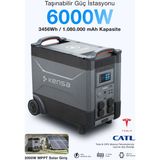 Kensa 6000W Ultra Hızlı Şarjlı Taşınabilir Güç Istasyonu - Güneş Paneli Destekli - 3456WH Kapasite Çok Amaçlı Lifepo4 Uzun Ömürlü Bataryalı Taşınabilir Enerji - KOT-04