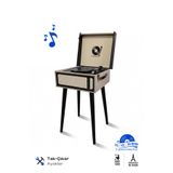Kensa Bluetooth Nostaljik Ayaklı Pikap – Plak Çalar Taşınabilir Çanta Tasarım, USB & AUX Destekli