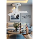 Kensa Duya Takılan İç Mekan Güvenlik Kamerası 360° - Full HD Gece Görüş Hareket Sensörü - WİFİ