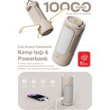 Kensa Güneş Enerjili Powerbank 20.000 Mah | Hızlı Şarj | LED Göstergeli | Dahili Kablo | Solar Şarj Cihazı - Bej