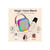 Kensa Kablosuz Mikrofonlu Karaoke Makinesi Taşınabilir Bluetooth Hoparlör Seti Bas Tiz Ayarlı 10.7x9x8 cm