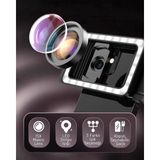 Kensa Ld-30 4K Hd 15X Makro Lens & LED Dolgu Işığı – Telefon Kamera Aksesuarı | Profesyonel Detay Çekim - Natürel - Gri