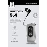 Kensa Makaralı Kulaklık Bluetooth 5.4 | 18 Saat Konuşma | Dijital Ekran | Titreşimli | Yüksek Kalite Ses - Beyaz