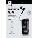 Kensa Makaralı Kulaklık Bluetooth 5.4 | 18 Saat Konuşma | Dijital Ekran | Titreşimli | Yüksek Kalite Ses - Siyah