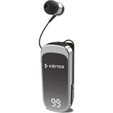 Kensa Makaralı Kulaklık Bluetooth 6.0 | 20 Saat Konuşma | Dijital Ekran | Titreşimli | Hızlı Şarjlı - Beyaz