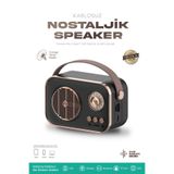 Kensa Nostaljik Retro Bluetooth Hoparlör - Şarjlı, USB, SD kart Taşınabilir Speaker FM/AM/SW 3 Bant Radyo