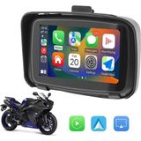 Kensa Su Geçirmez 5 Inç Güneşlikli IPS Dokunmatik Ekranlı Taşınabilir Kablosuz Carplay Android Auto Gps Motosiklet