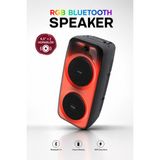Kensa Taşınabilir 40W LED Işıklı Bluetooth Hoparlör Seti - Siyah