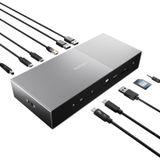 Kensington SD5000T5 EQ Thunderbolt 5 yerleştirme istasyonu, Triple Monitor 8K/4K, SD & Micro SD kart okuyucu, 140W güç kaynağı, 3 x Thunderbolt 5 bağlantı noktası, Ethernet & USB-A 3,2 Gen2 Port