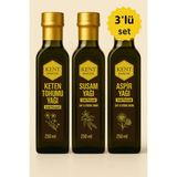 Kent Bahçesi Hediyeli Keten Tohumu + Susam + Aspir Yağı 250 ML %100 Saf ve Doğal