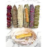Kent Bahçesi Nazarlık Arınma - Enerji Tütsü Seti - Adaçayı Lavanta Biberiye Palo Santo - Yeşil - 1 Adet