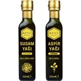 Kent Bahçesi Susam Yağı Aspir Yağı 250 ml - Soğuk Sıkım Damlalıklı