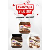 Kent Boringer Kakaolu Fındık Kreması Avantajlı 3'lü SET(BITTER-%13FINDIKLI Kakaolu-Çift RENKLI)350GR - 1,050 kg