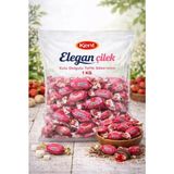 Kent Elegan Çilek Sulu Dolgulu Toffe Şekerleme 1 kg Yumuşak Şekerleme