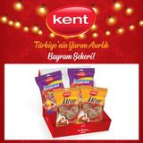 Kent Karışık Bayram Şekeri 375g & Misbon Sütlü Bayram Şekeri 375g - 4 Adet - 375 gr