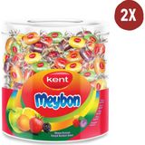 Kent Meybon Karışık Aroma Şeker 2'li 504 gr Meyve Aromalı Kavanoz Şeker