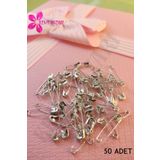 Kent Pazarı Mini Çatal Iğne–50 Adet | 2 Cm | Gümüş Renk Çengelli-kancalı Iğne | Pratik Ve Dayanıklı Sabitleyici