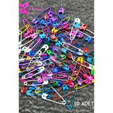Kent Pazarı Mini Çatal Iğne–50 Adet | 2 Cm | Renkli Çengelli-kancalı Iğne | Pratik Ve Dayanıklı Sabitleyici