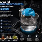 Kent Vezir VZR-09 Araç İçi Su Isıtıcı Otomatik Rezistanslı (kahve makinesi kettle) 1 Lt 12 Volt