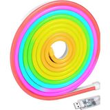 Kentex Mey Ithalat® 3 Metre Rgb Akıllı Neon LED Şerit Işık Telefon ve Kumanda Kontrollü Ambiyans Aydınlatma - 1 m - Renkli