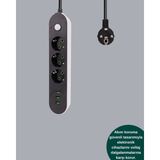 Kentex Mey Ithalat® 3 USB Çıkışlı Hızlı Şarjlı Anahtarlı Üçlü Priz - Belirtilmemiş - Ahşap - Beyaz