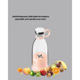 Kentex Mey Ithalat® Çevre Dostu Cam Gövdeli Kablosuz Smoothie Blender - Ahşap - Siyah