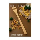 Kentex Mey Ithalat® Doğal Gürgen Ağacı Servis Çatalı – 25 Cm, El Yapımı Ahşap Mutfak Gereci 722244 - Renkli